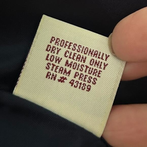 Susan Bristol VTG 100% Wool Blazer Women's 10 Navy Career Lined Pockets - Picture 8 of 8